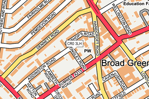 CR0 3LH map - OS OpenMap – Local (Ordnance Survey)