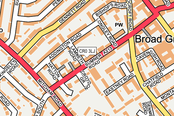 CR0 3LJ map - OS OpenMap – Local (Ordnance Survey)