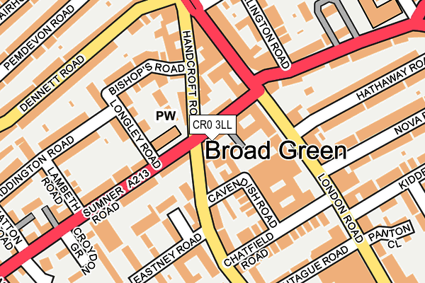 CR0 3LL map - OS OpenMap – Local (Ordnance Survey)