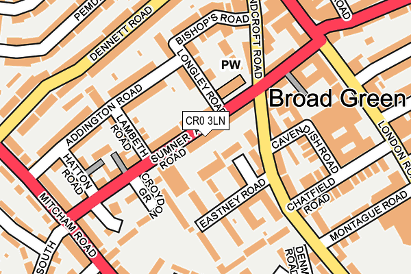 CR0 3LN map - OS OpenMap – Local (Ordnance Survey)