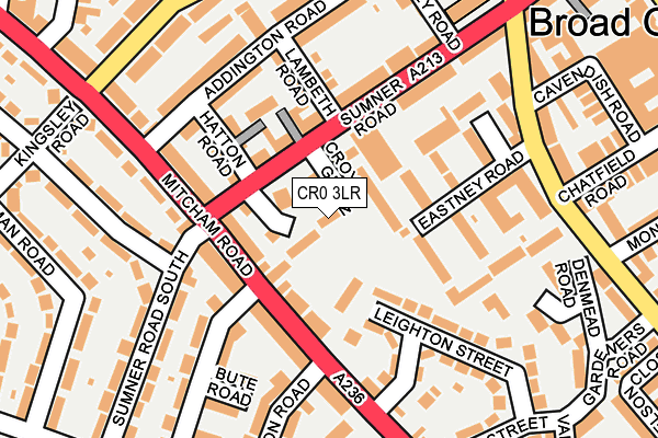 CR0 3LR map - OS OpenMap – Local (Ordnance Survey)