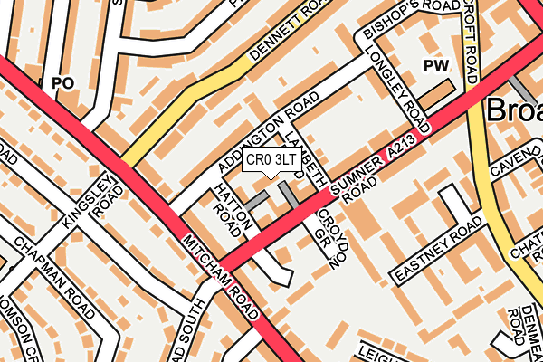 CR0 3LT map - OS OpenMap – Local (Ordnance Survey)