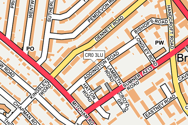 CR0 3LU map - OS OpenMap – Local (Ordnance Survey)