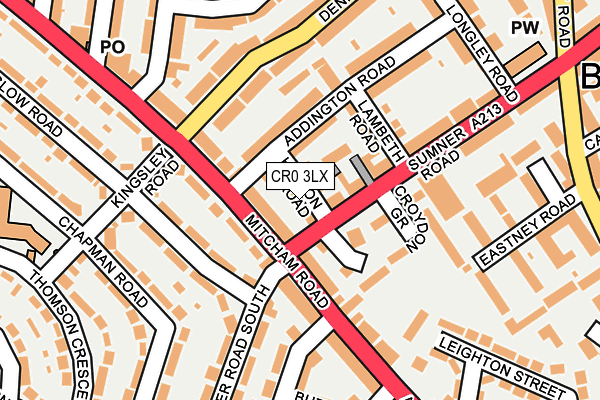 CR0 3LX map - OS OpenMap – Local (Ordnance Survey)