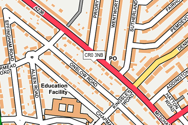 CR0 3NB map - OS OpenMap – Local (Ordnance Survey)