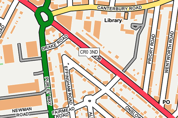 CR0 3ND map - OS OpenMap – Local (Ordnance Survey)