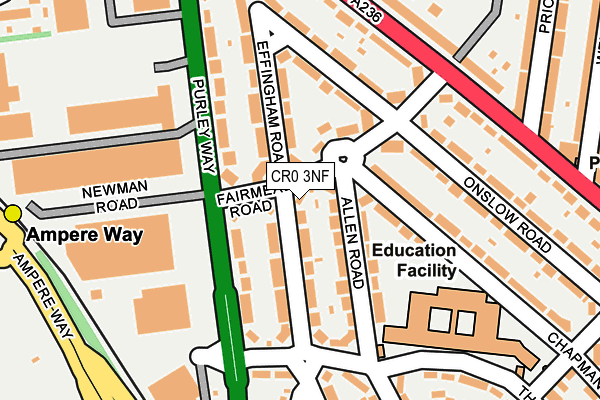 CR0 3NF map - OS OpenMap – Local (Ordnance Survey)