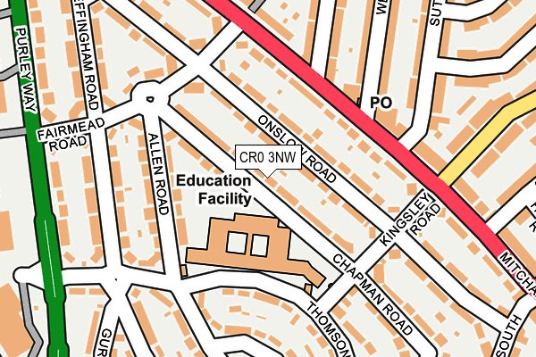 CR0 3NW map - OS OpenMap – Local (Ordnance Survey)