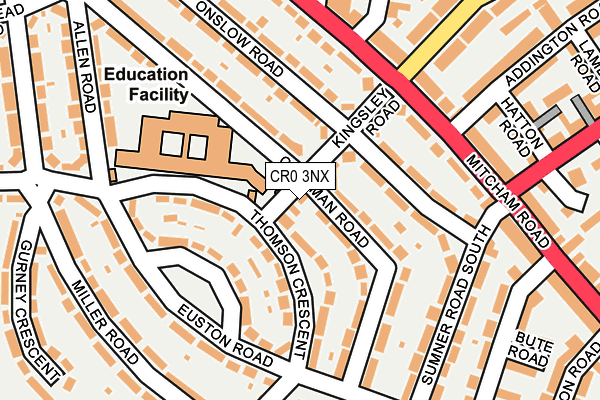 CR0 3NX map - OS OpenMap – Local (Ordnance Survey)