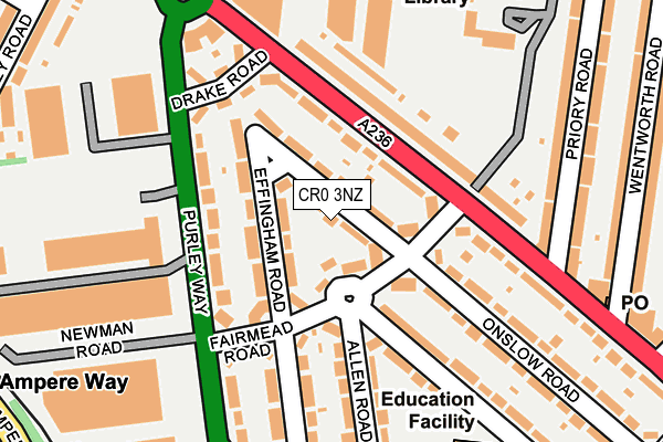 CR0 3NZ map - OS OpenMap – Local (Ordnance Survey)