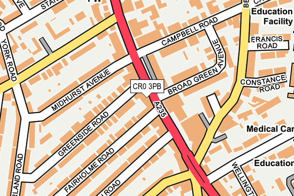 CR0 3PB map - OS OpenMap – Local (Ordnance Survey)