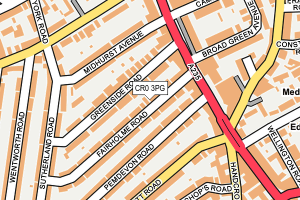 CR0 3PG map - OS OpenMap – Local (Ordnance Survey)