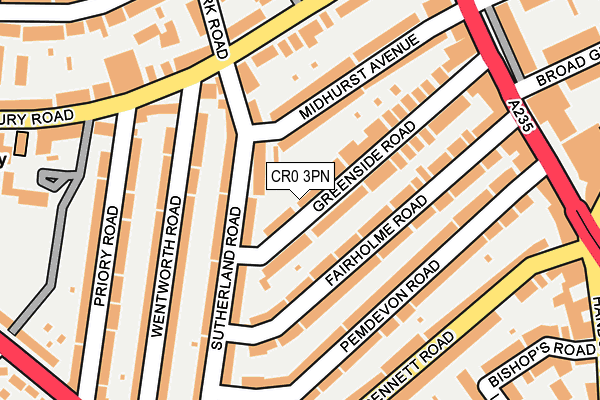 CR0 3PN map - OS OpenMap – Local (Ordnance Survey)