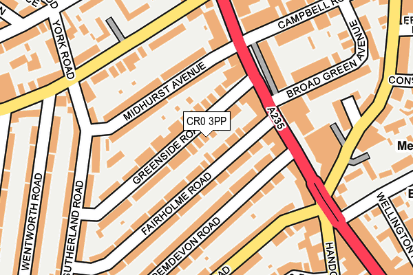 CR0 3PP map - OS OpenMap – Local (Ordnance Survey)
