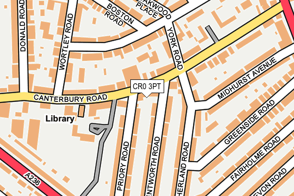 CR0 3PT map - OS OpenMap – Local (Ordnance Survey)