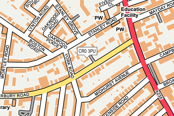 CR0 3PU map - OS OpenMap – Local (Ordnance Survey)