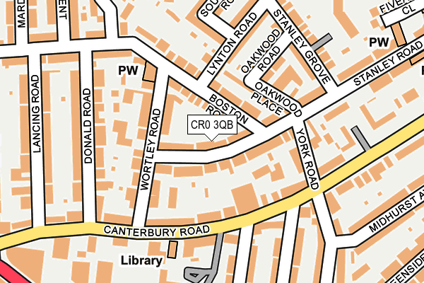 CR0 3QB map - OS OpenMap – Local (Ordnance Survey)