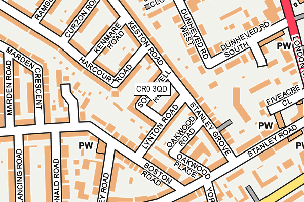 CR0 3QD map - OS OpenMap – Local (Ordnance Survey)