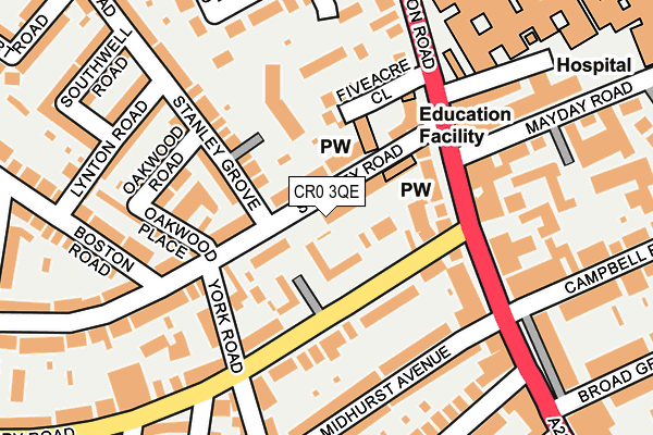 CR0 3QE map - OS OpenMap – Local (Ordnance Survey)