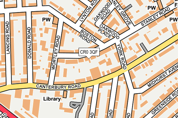 CR0 3QF map - OS OpenMap – Local (Ordnance Survey)