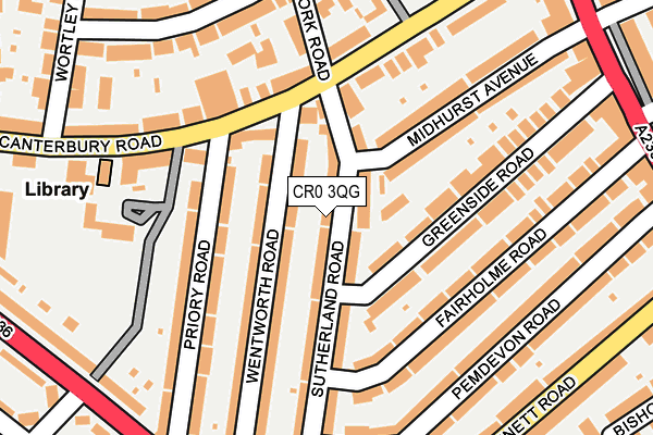 CR0 3QG map - OS OpenMap – Local (Ordnance Survey)
