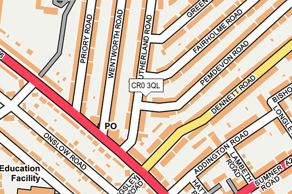 CR0 3QL map - OS OpenMap – Local (Ordnance Survey)