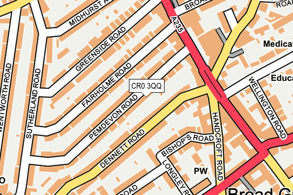 CR0 3QQ map - OS OpenMap – Local (Ordnance Survey)