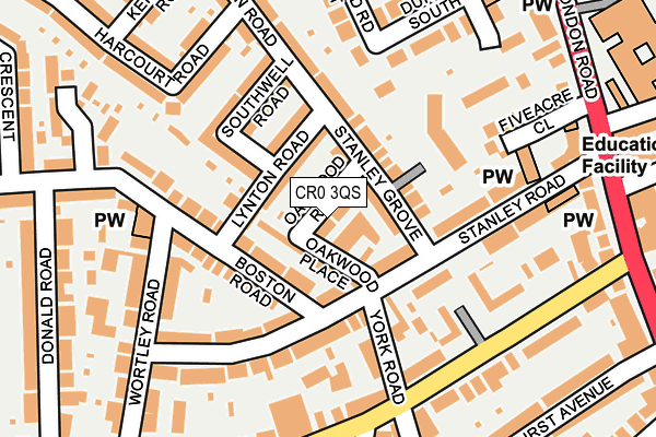 CR0 3QS map - OS OpenMap – Local (Ordnance Survey)