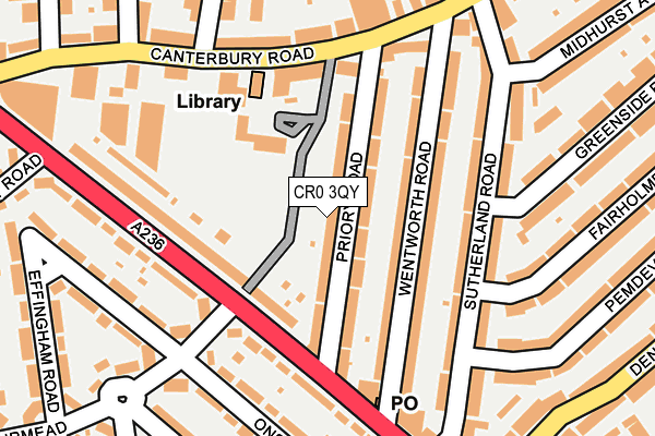 CR0 3QY map - OS OpenMap – Local (Ordnance Survey)