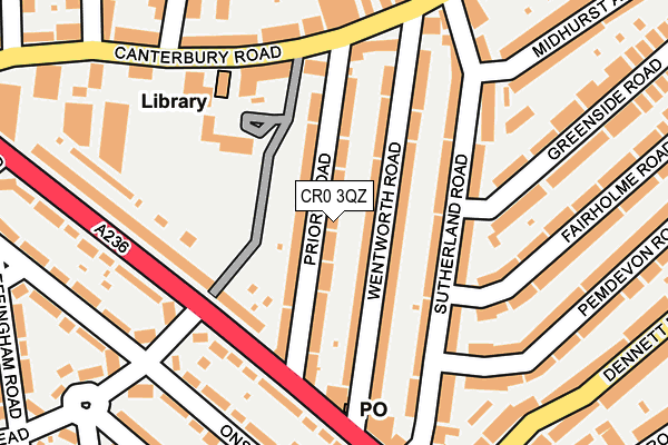 CR0 3QZ map - OS OpenMap – Local (Ordnance Survey)