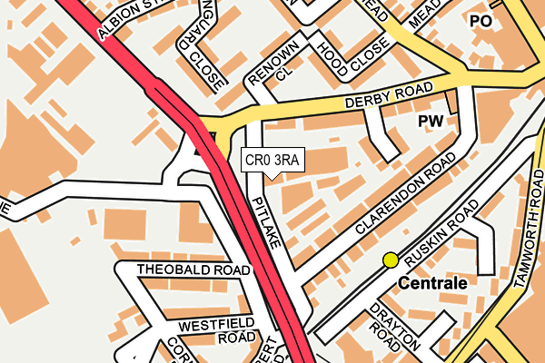 CR0 3RA map - OS OpenMap – Local (Ordnance Survey)