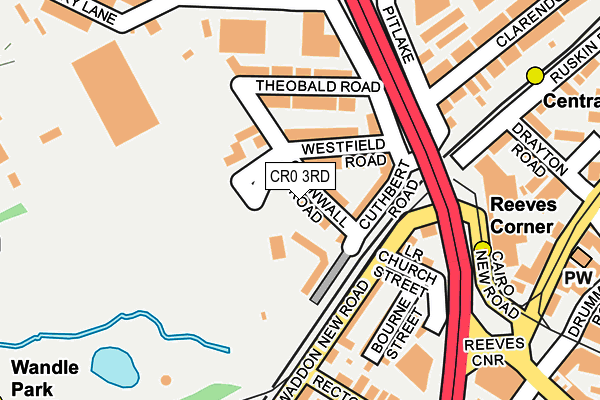 CR0 3RD map - OS OpenMap – Local (Ordnance Survey)