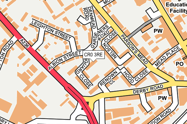 CR0 3RE map - OS OpenMap – Local (Ordnance Survey)