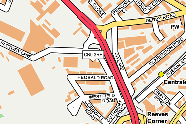 CR0 3RF map - OS OpenMap – Local (Ordnance Survey)