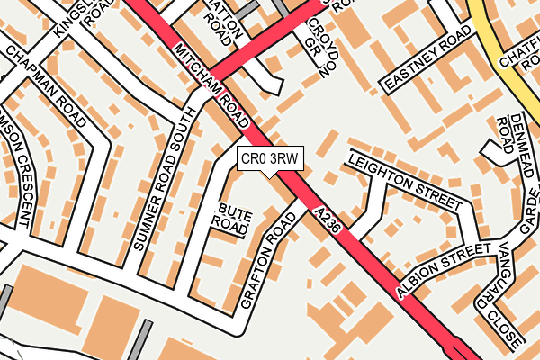 CR0 3RW map - OS OpenMap – Local (Ordnance Survey)
