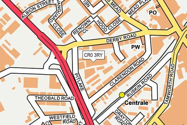 CR0 3RY map - OS OpenMap – Local (Ordnance Survey)