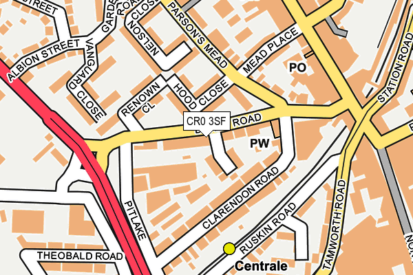 CR0 3SF map - OS OpenMap – Local (Ordnance Survey)