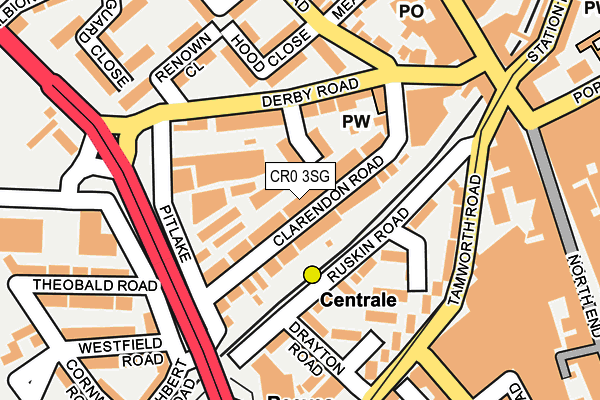 CR0 3SG map - OS OpenMap – Local (Ordnance Survey)