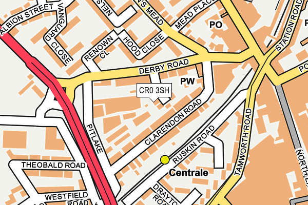 CR0 3SH map - OS OpenMap – Local (Ordnance Survey)