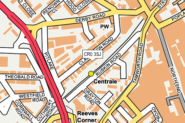 CR0 3SJ map - OS OpenMap – Local (Ordnance Survey)