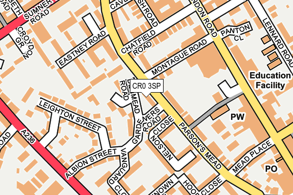 CR0 3SP map - OS OpenMap – Local (Ordnance Survey)