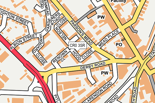 CR0 3SR map - OS OpenMap – Local (Ordnance Survey)