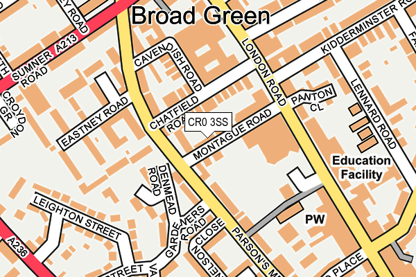 CR0 3SS map - OS OpenMap – Local (Ordnance Survey)