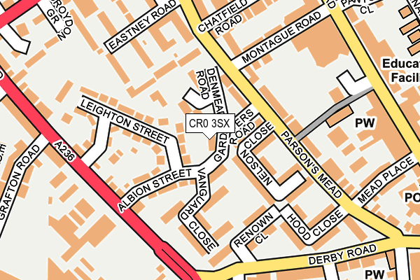 CR0 3SX map - OS OpenMap – Local (Ordnance Survey)