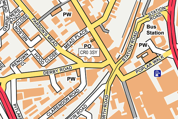 CR0 3SY map - OS OpenMap – Local (Ordnance Survey)