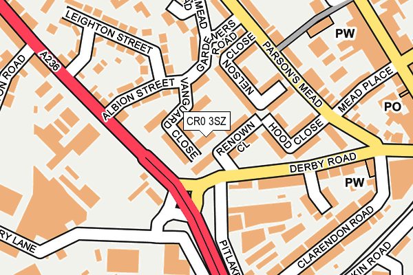 CR0 3SZ map - OS OpenMap – Local (Ordnance Survey)