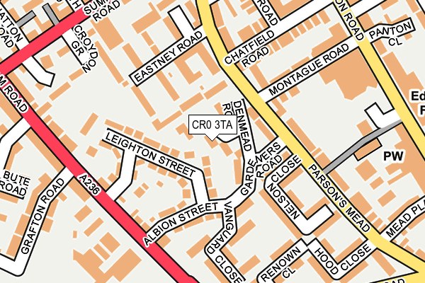 CR0 3TA map - OS OpenMap – Local (Ordnance Survey)