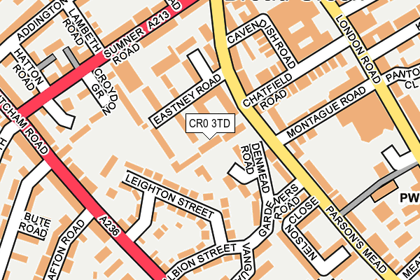 CR0 3TD map - OS OpenMap – Local (Ordnance Survey)