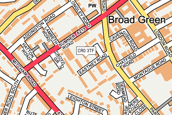 CR0 3TF map - OS OpenMap – Local (Ordnance Survey)