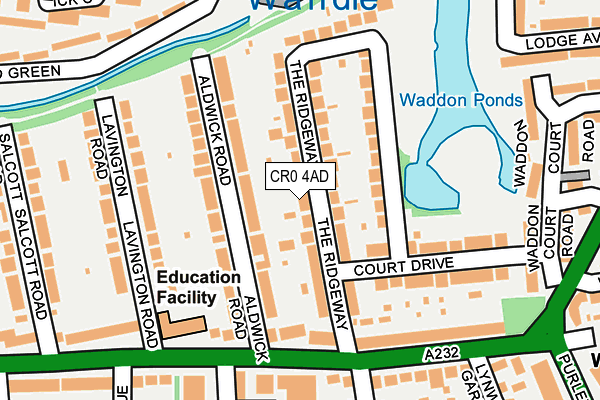 CR0 4AD map - OS OpenMap – Local (Ordnance Survey)